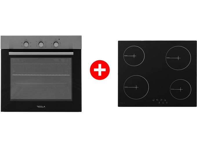 Tesla Ugradna rerna BO601SX + Staklokeramička ploča HV6403SB